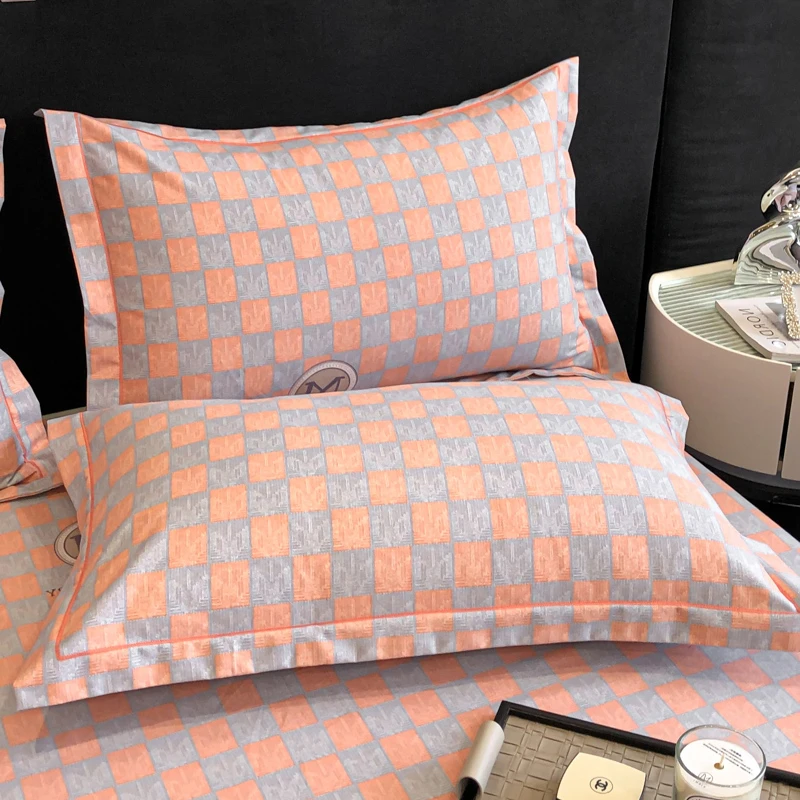 全棉磨毛枕套100纯棉枕头套一对装家用单人学生宿舍枕芯套48x74cm