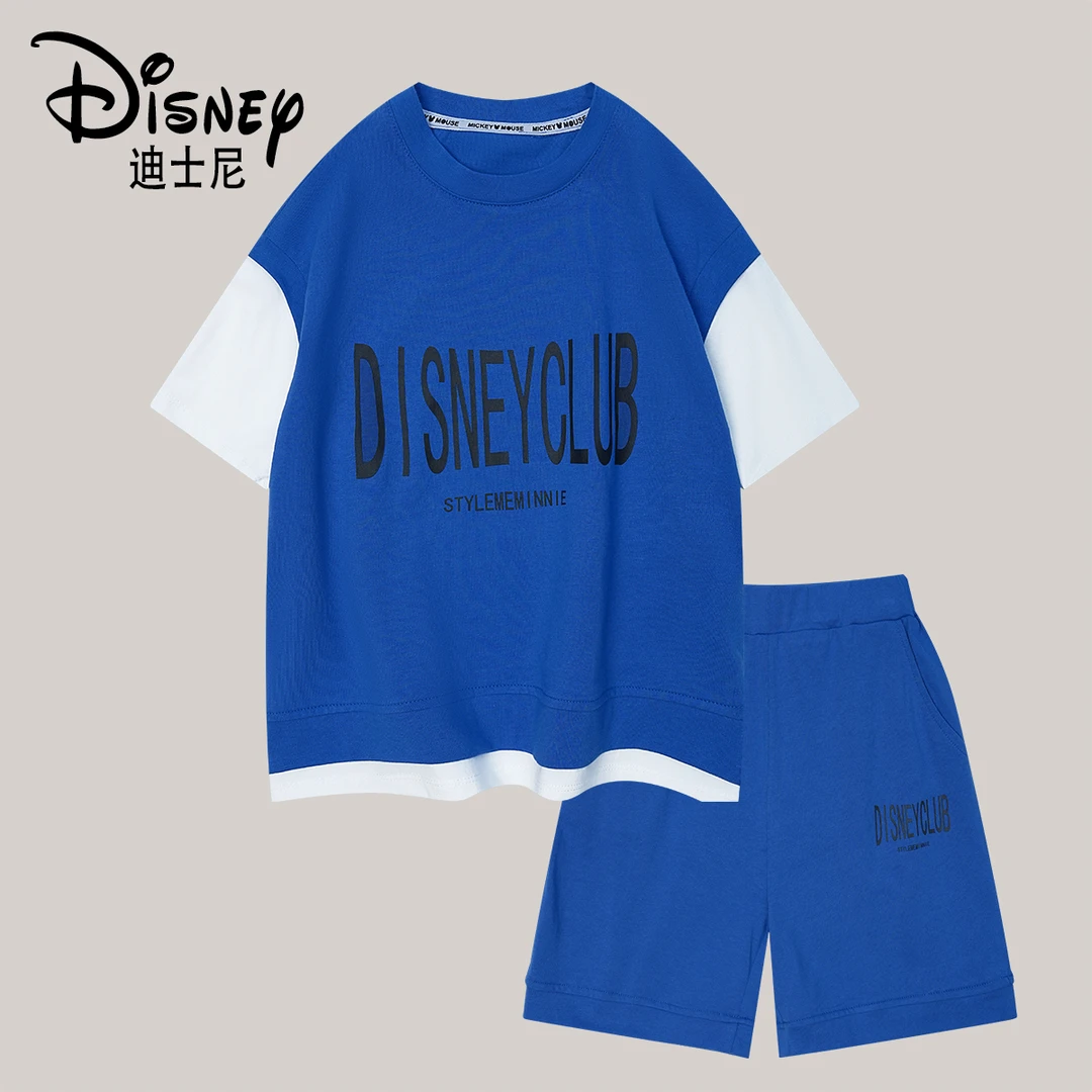 Disney/迪士尼夏季百搭儿童时尚短袖套装EDTZ88816