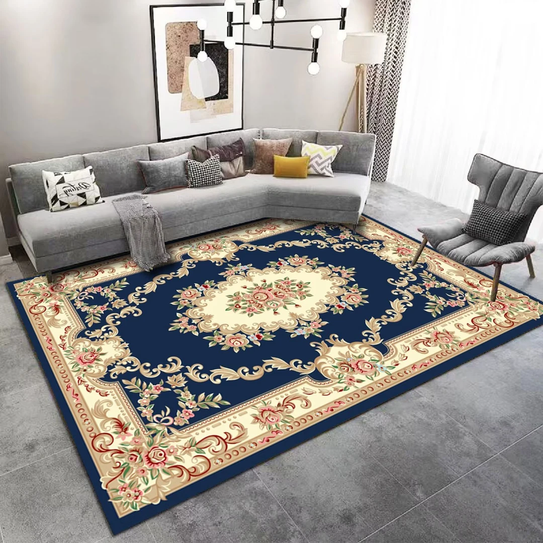 欧式地毯客厅茶几卧室床边地垫轻奢复古家用美式沙发地毯西藏包邮
