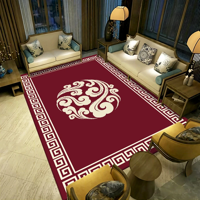 [西藏包邮]藏式民族风客厅地毯中式祥云花朵家用房间床边毯大尺寸