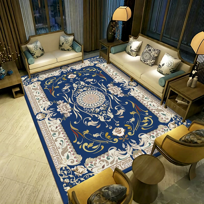 民族风客厅地毯沙发茶几垫乡村复古美式家用长方形轻奢欧式大面积