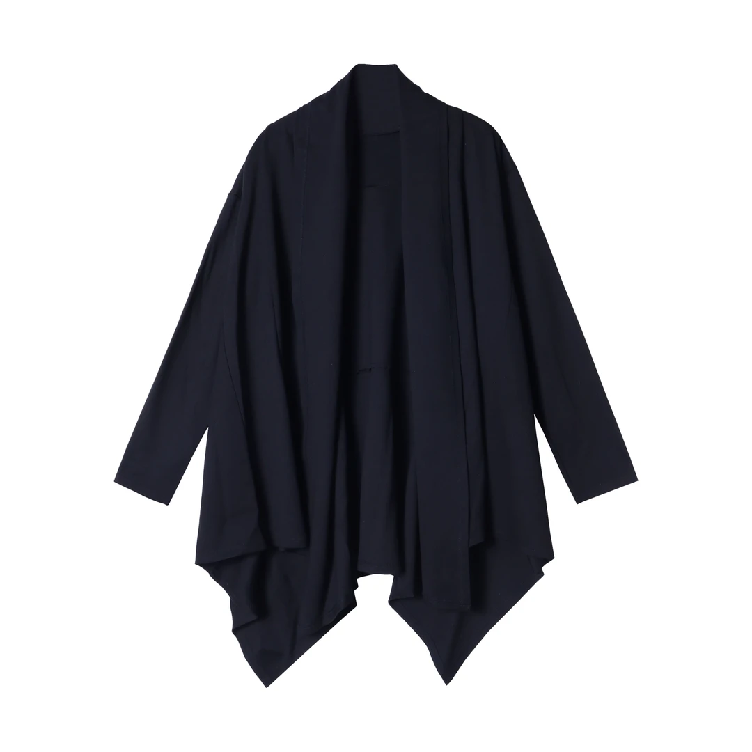 WT55新款小众拼接设计男士短袖百搭潮流堆领休闲上衣宽松街头T恤