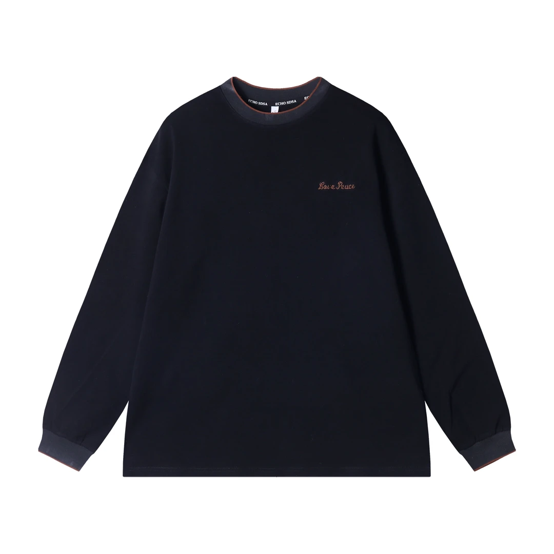 秋冬季新款时尚个性红包刺绣字母圆领卫衣休闲气质百搭上衣