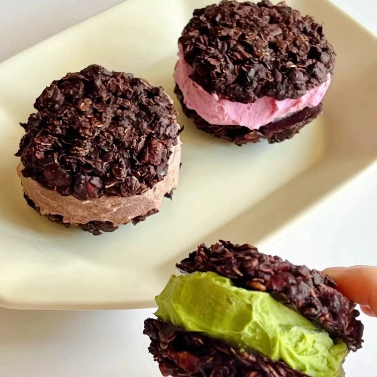 轻食尚甜MCT黑巧燕麦脆墩墩纯可可脂代餐饱腹感强夹心甜品