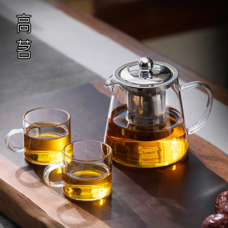 茶壶泡茶家用单壶分离过滤水壶专用加厚玻璃耐高温功夫茶水壶煮茶