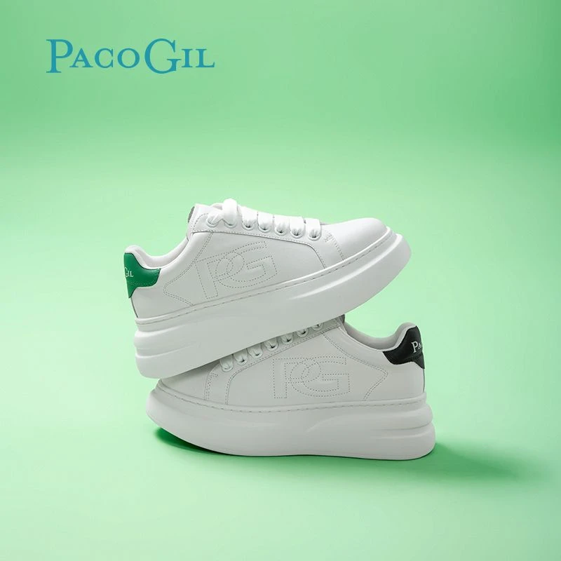 PACO GIL女鞋厚底增高休闲板鞋港风小白鞋新款运动鞋单鞋XPC44108