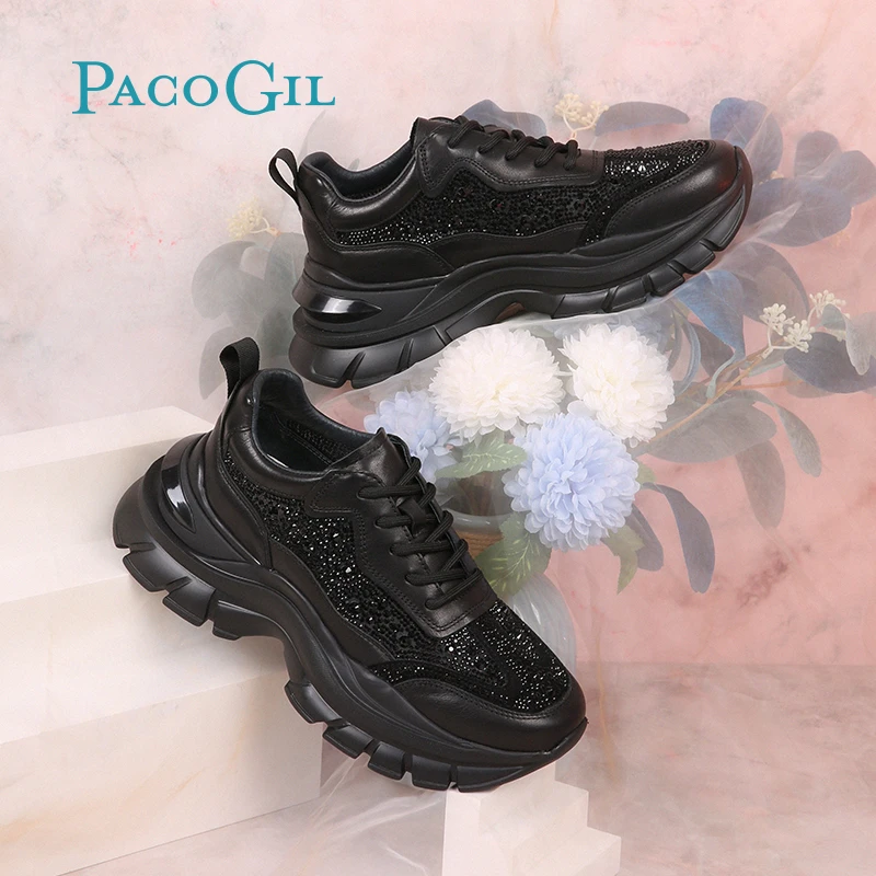 PACO GILins时尚透气休闲鞋女舒适百搭老爹鞋女XPC44105