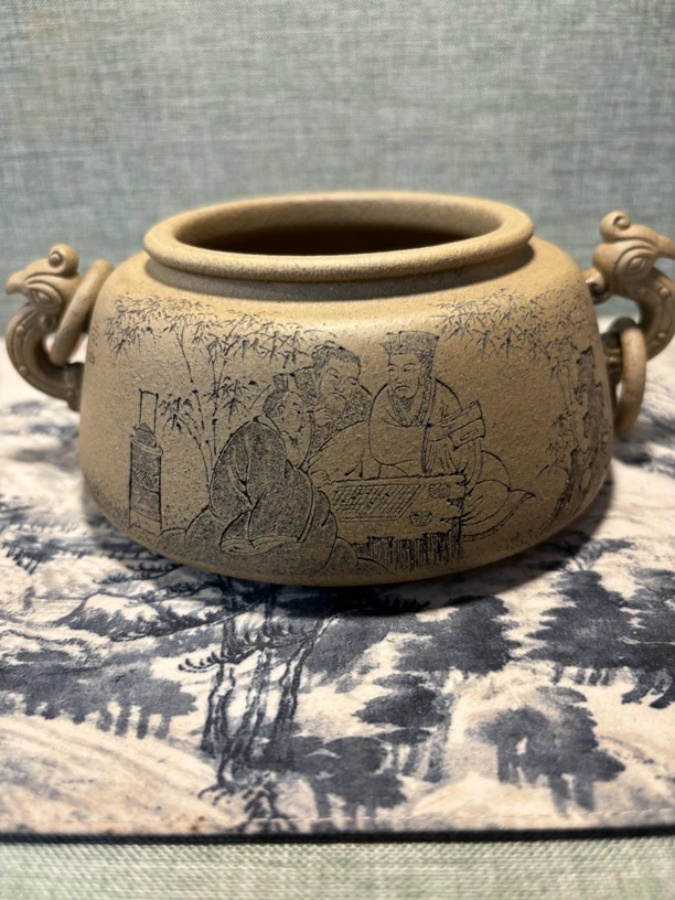 段泥水盂（竹林七贤）