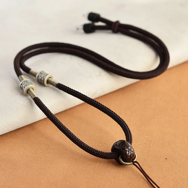 非金属布艺项链 高档吊坠绳挂坠绳男士脖子挂绳粗款可调节长短