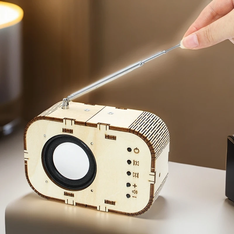 千水星收音机科技益智模型套件diy手工制作自制木质拼图科学