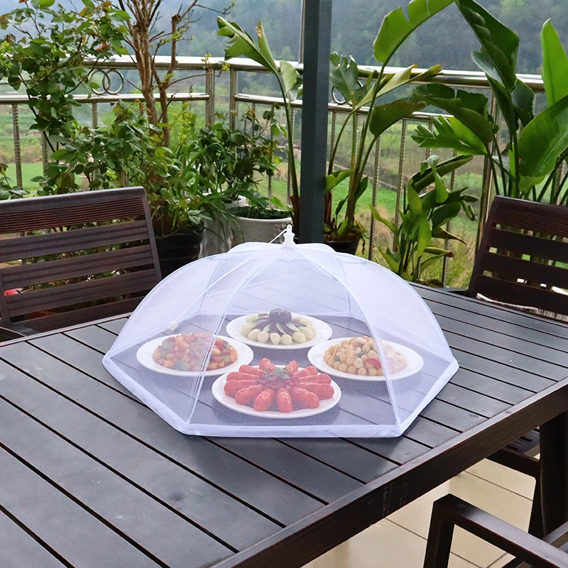 蒂缔菜罩加大号防苍蝇盖家用商用折叠圆形饭桌盖菜的纱罩餐桌罩子