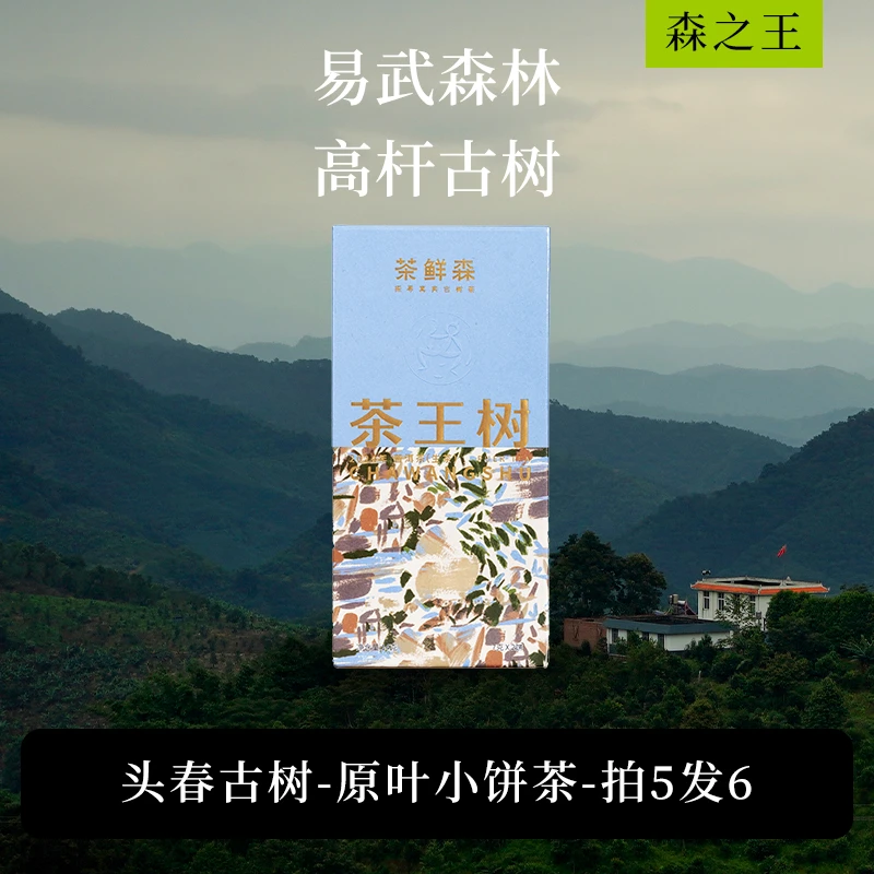 2024茶王树品质小茶饼古树生普洱茶饼春茶现货首发7g*2饼【森之王】