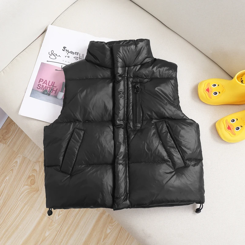 高端正品儿童羽绒马甲秋冬装男童白鸭绒马夹女童坎肩背心短款保暖
