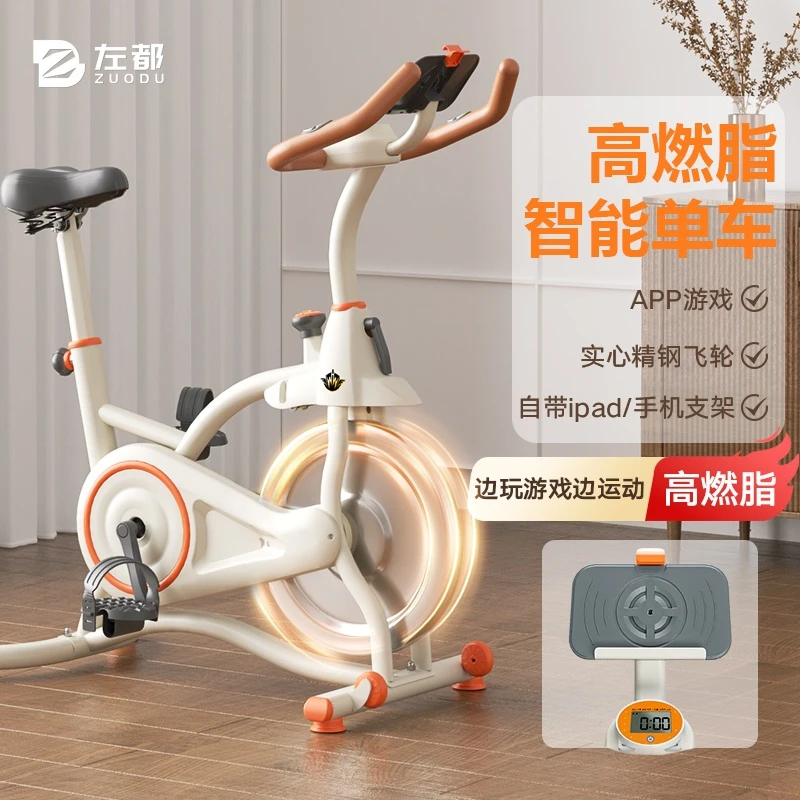 动感单车家用智能室内自行健身训练器材静音带心率健身房磁控单车
