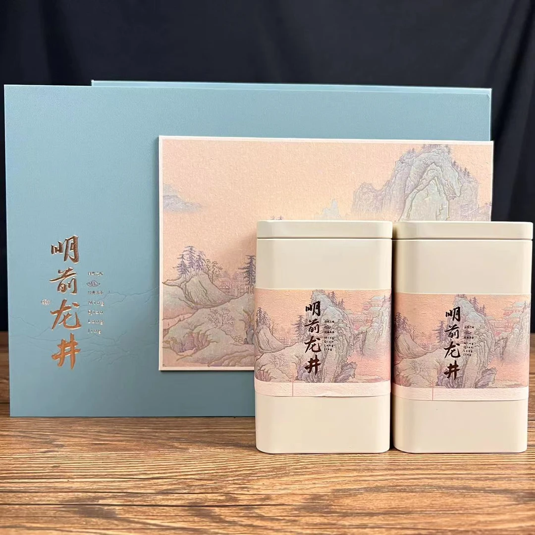 QL-1099+专属话里茶间明前龙井礼盒装2罐2023新茶送礼送长辈