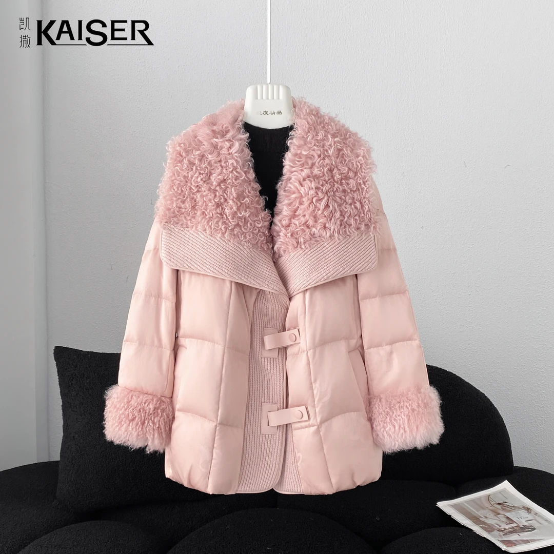 KAISER/凯撒4Y2637冬季新款极简风时尚潮流宽松大方领中长款外套