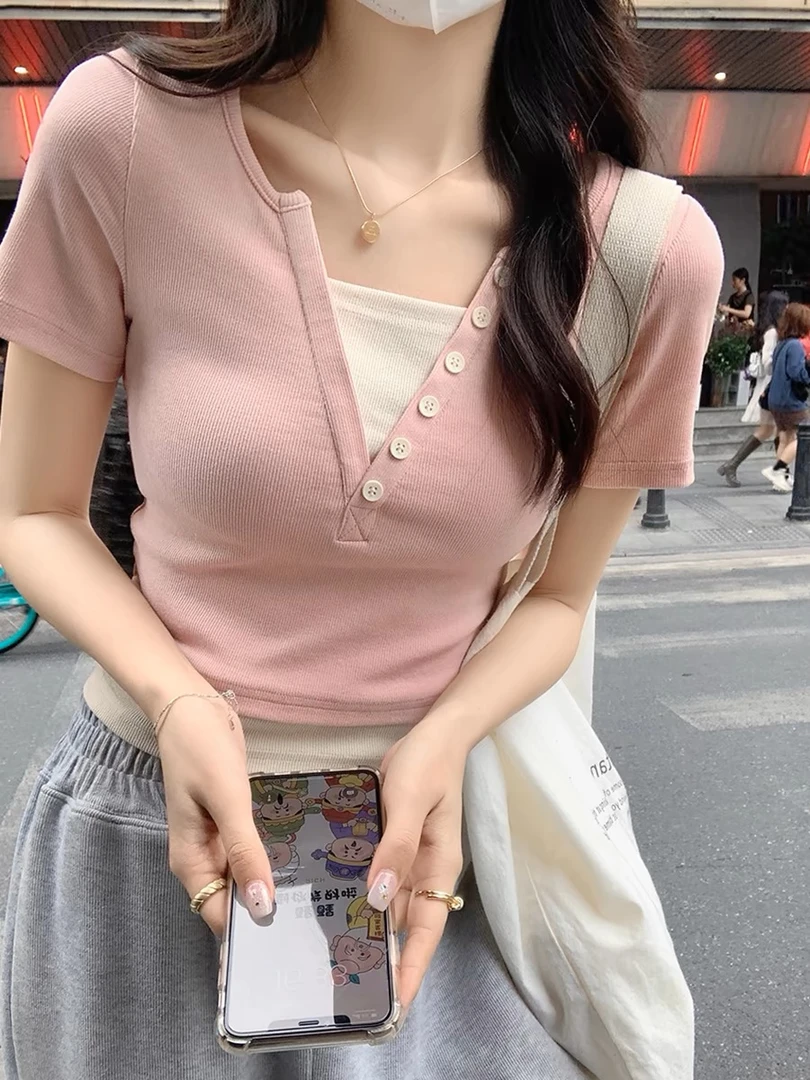 【货号181-190】修身显瘦甜辣风上衣（拍衣物对应编号、直播为准）百搭