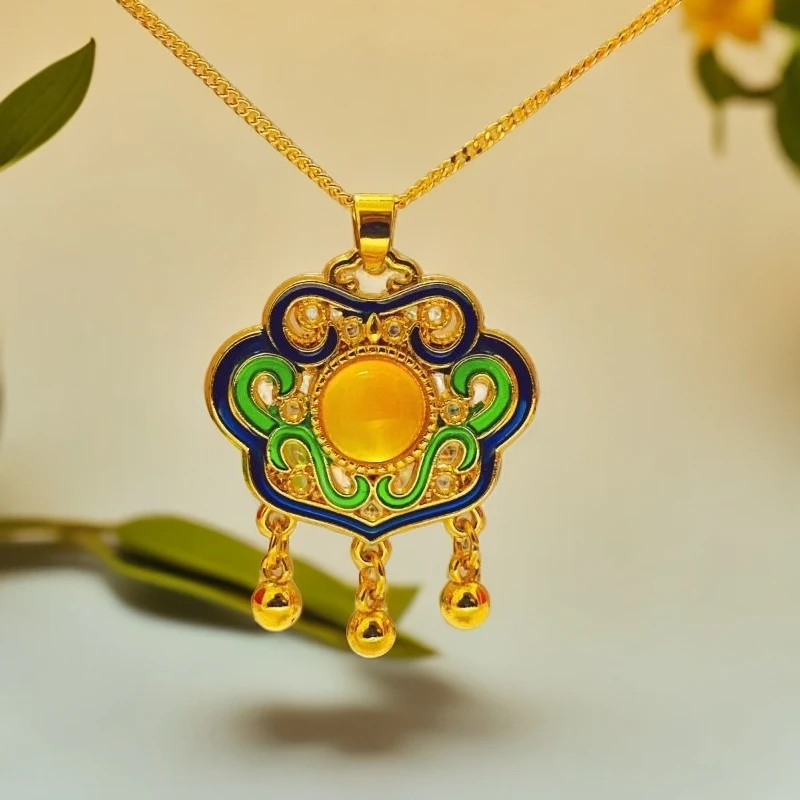 时尚 轻奢 吉祥如意保平安  平安锁 吊坠项链-YQ-2A