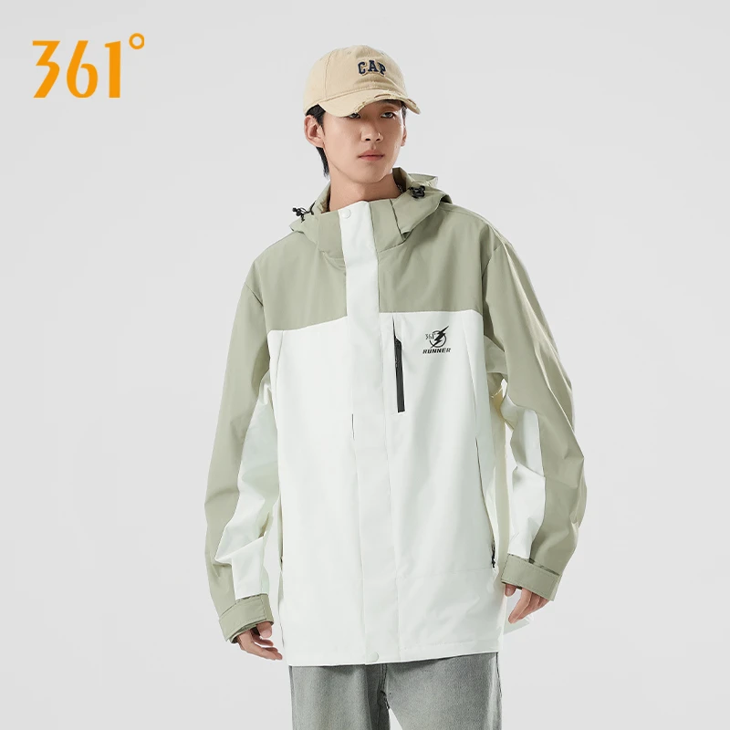 361°官方户外三防冲锋夹克男士春秋季拼接男女同款运动登山服外套