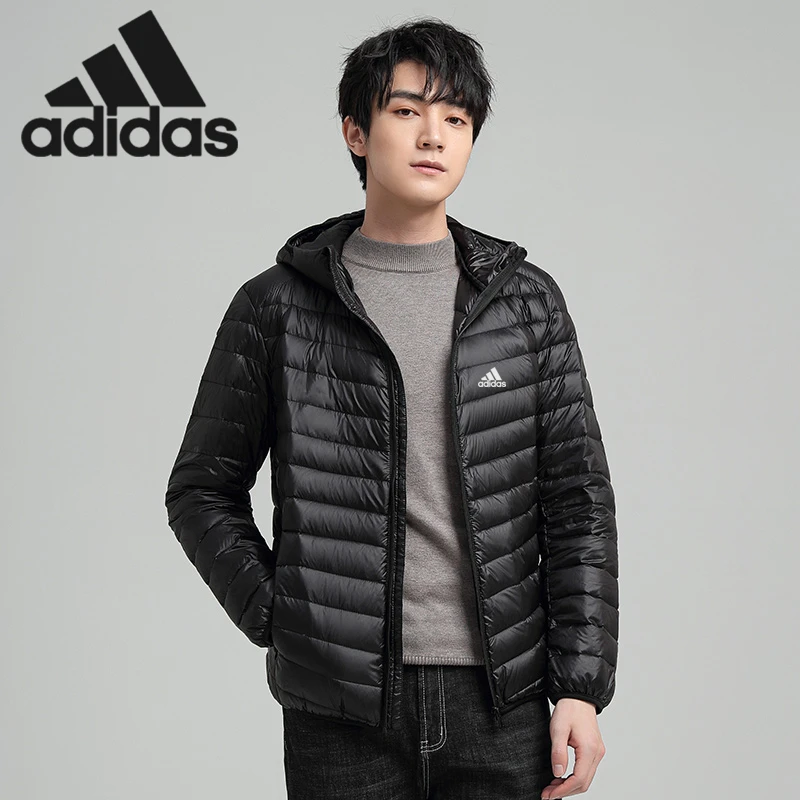 三叶草阿迪达斯潮流羽绒服男连帽冬新款保暖马甲休闲运动轻薄外套