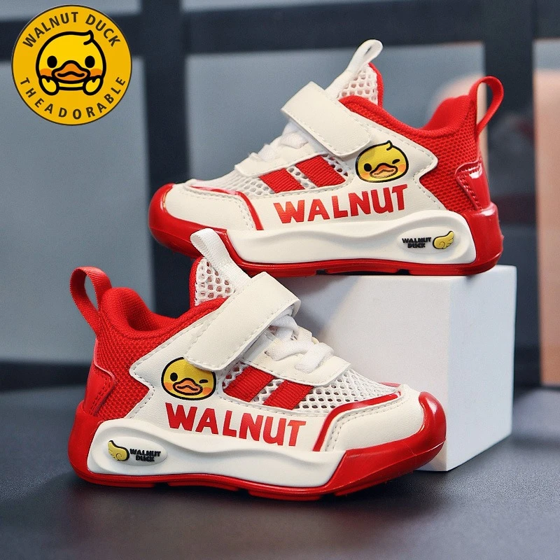 WALNUTDUCK2023夏季新款透气网面运动休闲鞋男童软底防滑鞋子小童