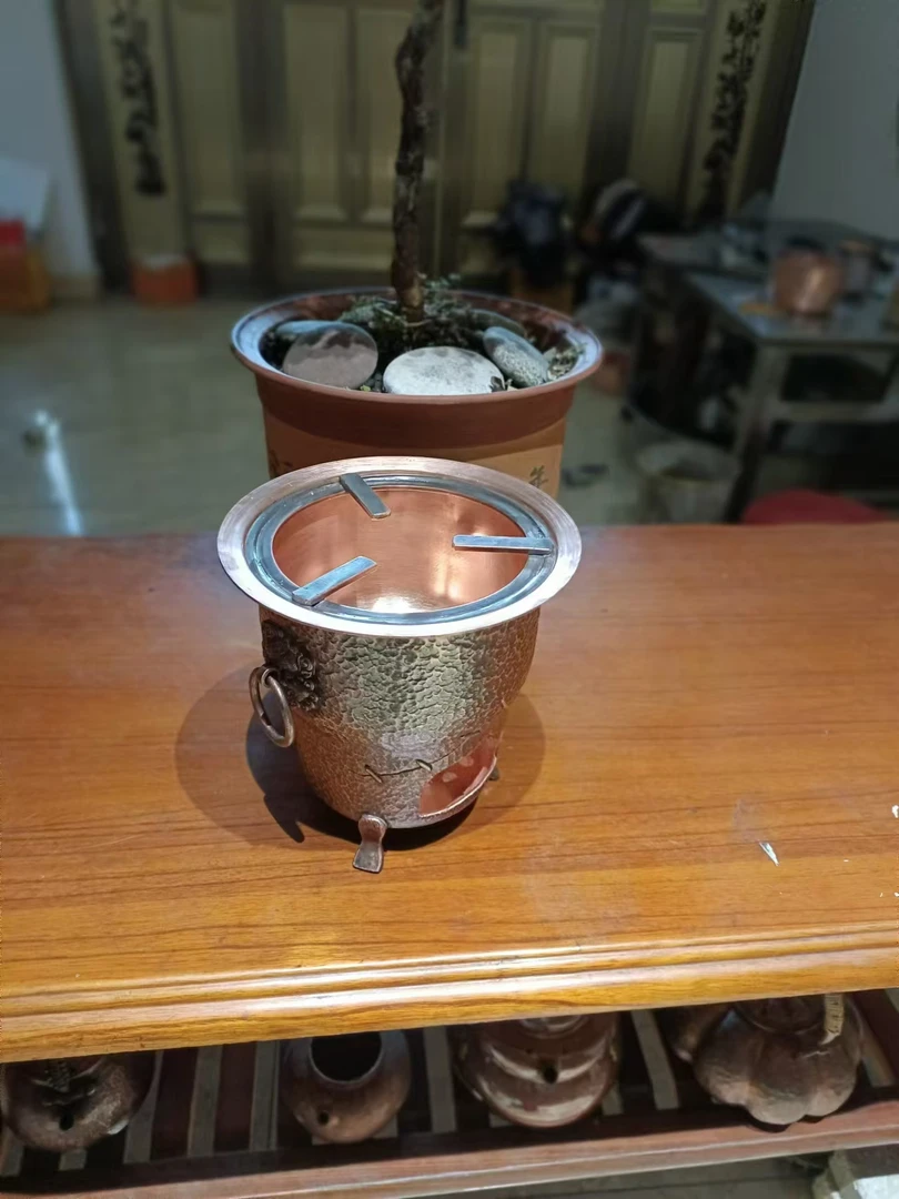 千锤铜壶  手工碳炉