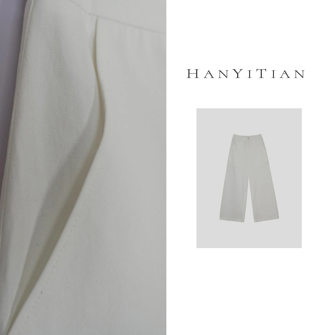 TT・VEGETABLES 小白裤 春夏气质显瘦宽松休闲裤915877