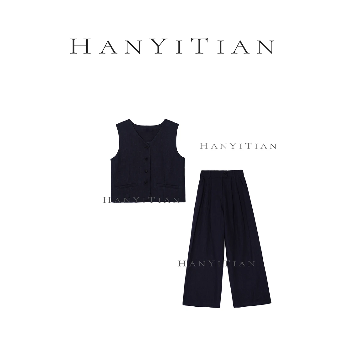 TT・VEGETABLES减龄公式 气质轻奢时尚休闲阔腿套装无袖马甲918002