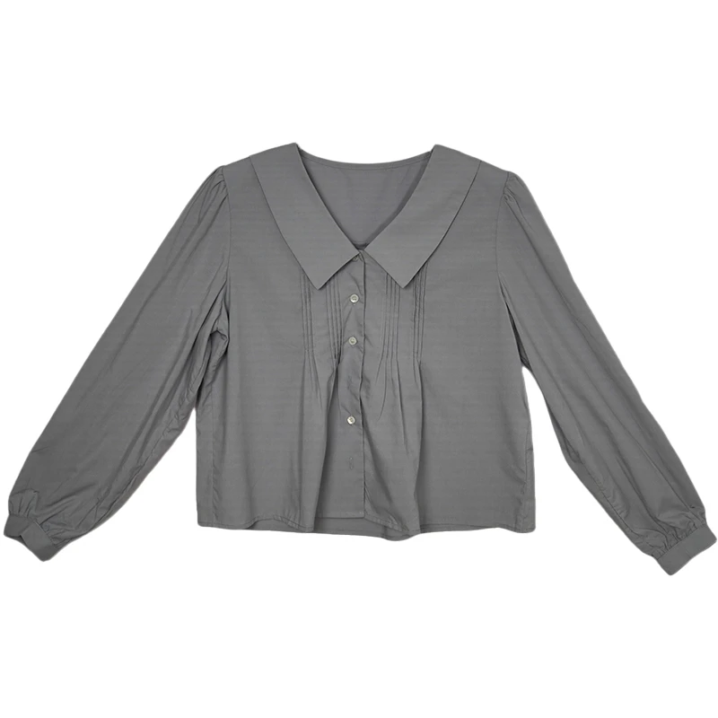 TT・VEGETABLES浮力 显瘦单排扣宽松时尚设计感衬衫915621