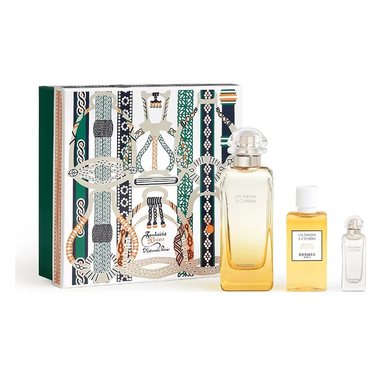 【法国直邮】爱马仕基西拉岛花园套装 淡香水+Q版香水+沐浴露
