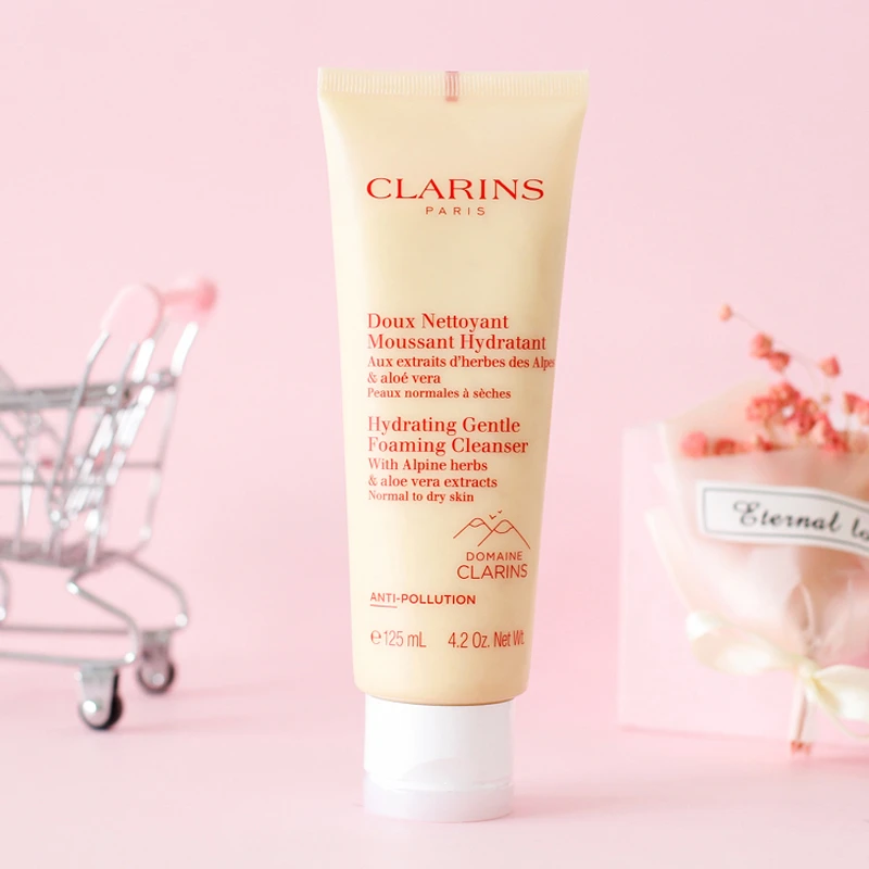 【法国直邮】Clarins/娇韵诗舒柔保湿泡沫洁面乳125ml 补水保湿嫩肤