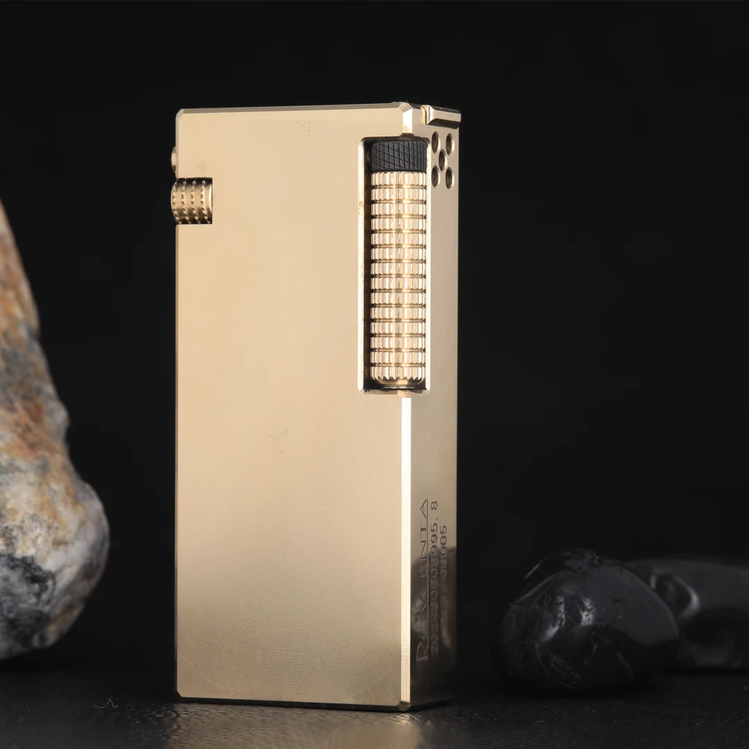 好运达天穹黄铜煤油打火机高档复古窄版侧滑双仓男士经典商务机