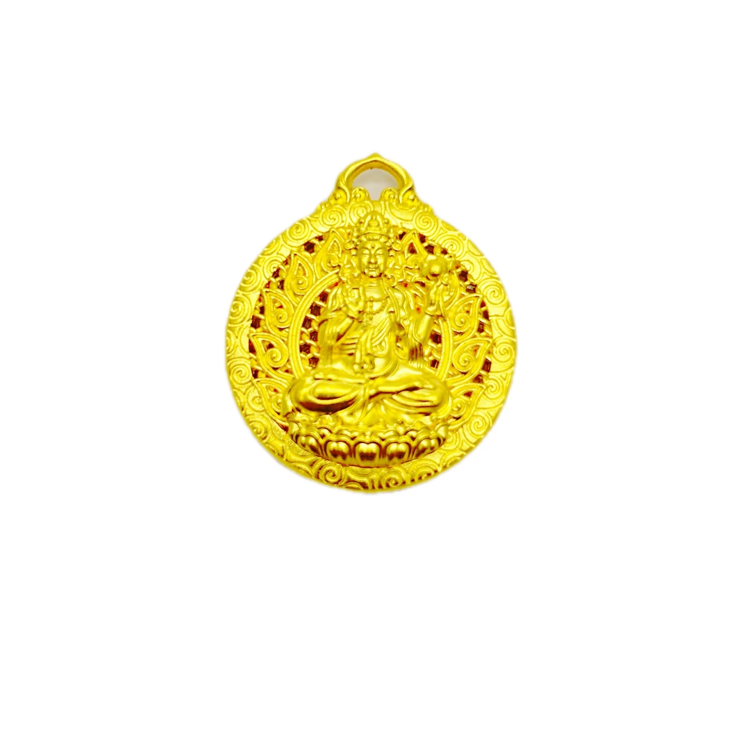 吊坠足银 文殊菩萨吊坠