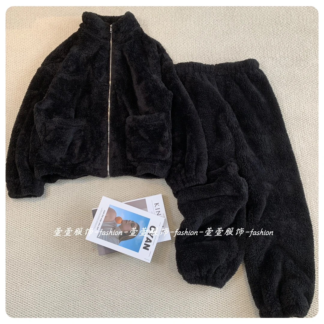 【萱萱服饰】SY67冬季新款北极绒(男款)加厚保暖睡衣男冬款加绒加厚