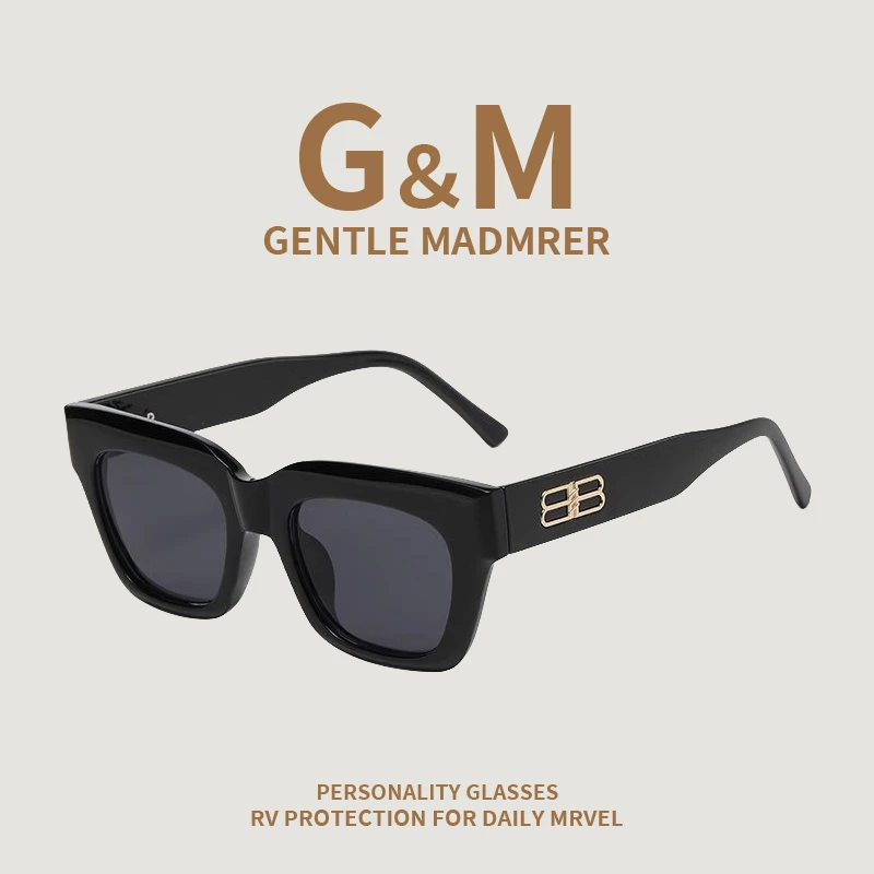 韩国GENTLE MADMRER复古猫眼墨镜女潮网红街拍防晒近视太阳眼镜男