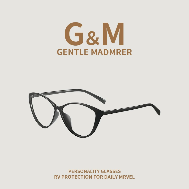 韩国GENTLE MADMRER猫眼黑框眼镜女素颜近视可配度数超轻大框眼镜