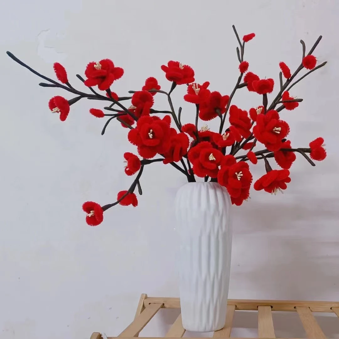 梅花扭扭棒制作diy材料包新年喜庆梅花过春节客厅摆件送朋友闺蜜