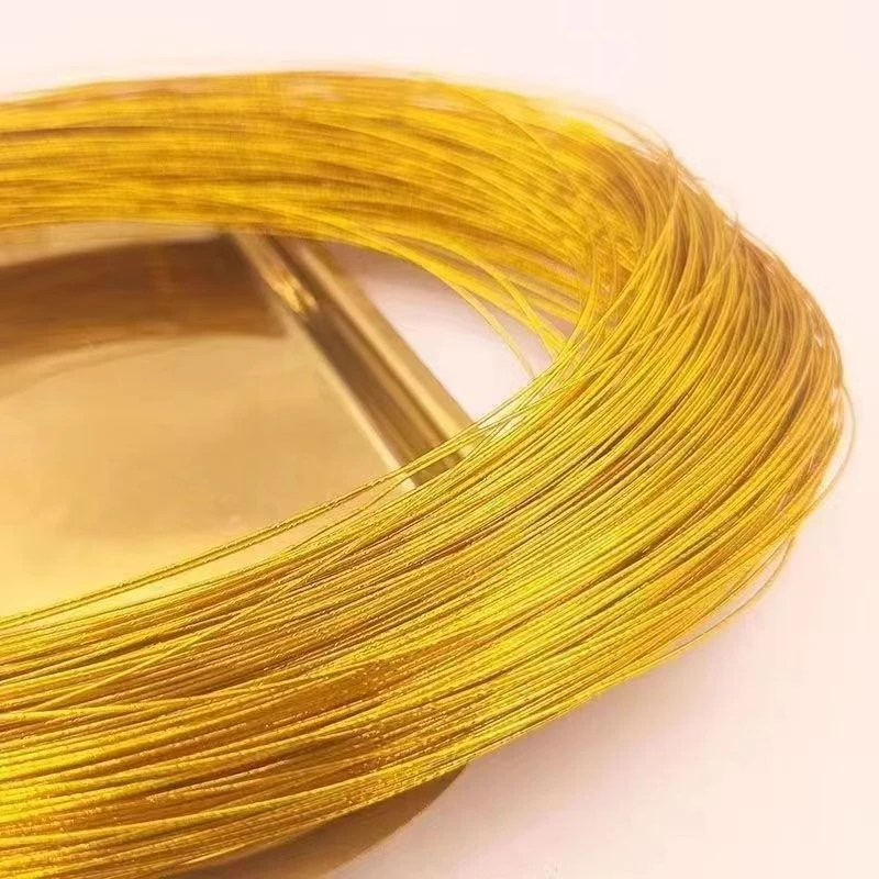 手工diy铁丝串珠铁丝金色铁丝编织铁丝