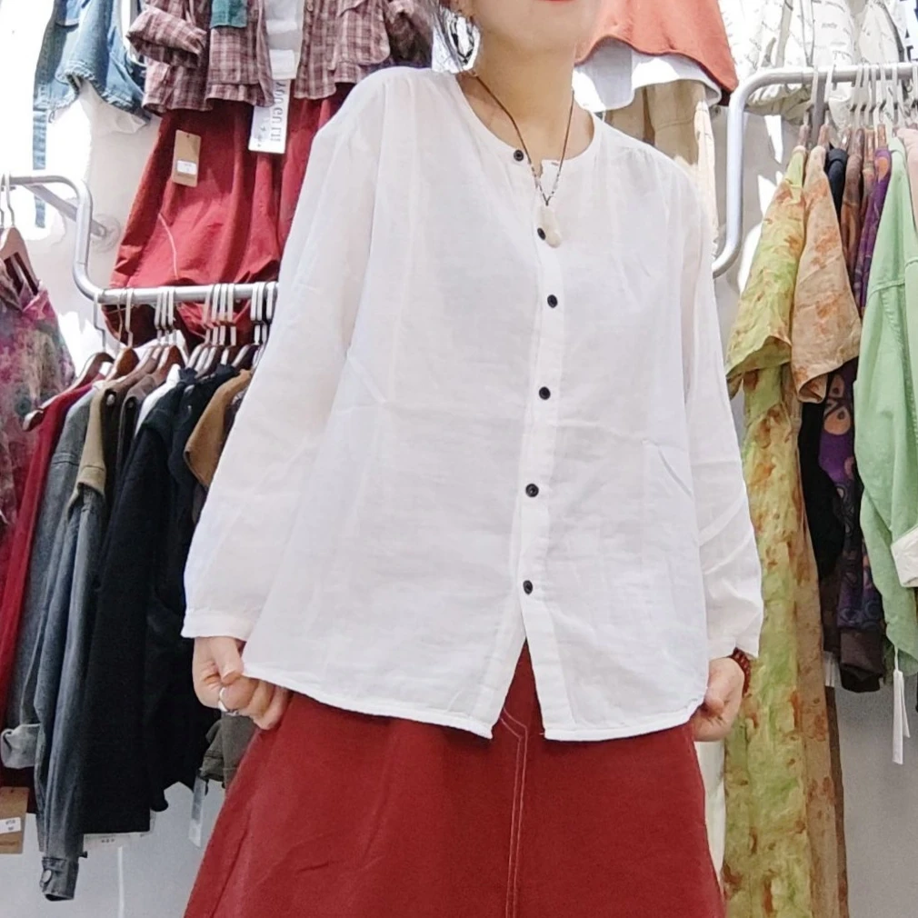 休闲时尚百搭宽松显瘦双沙开衫衬衣
