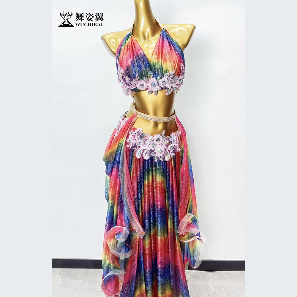 QC3293舞姿翼新款渐变玻璃纱表演服