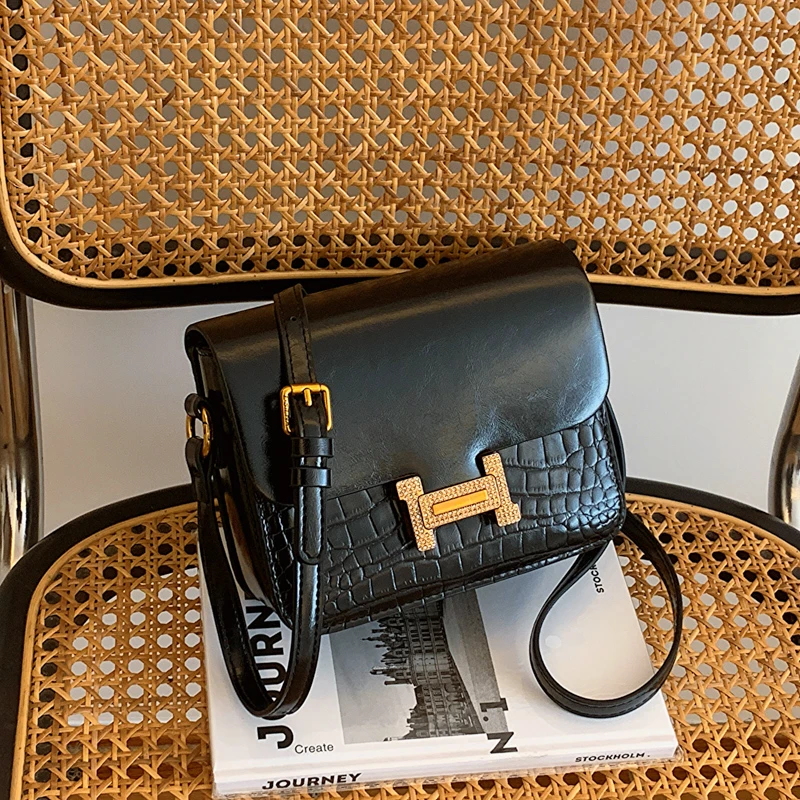 7021黑色轻奢气质手提托特包菜篮子包网红链条单肩斜挎包