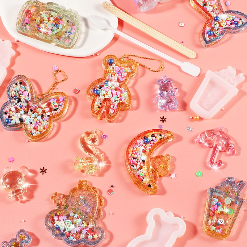 儿童水晶滴胶diy材料包套装创意挂件手工制作女孩幼儿园礼物玩具