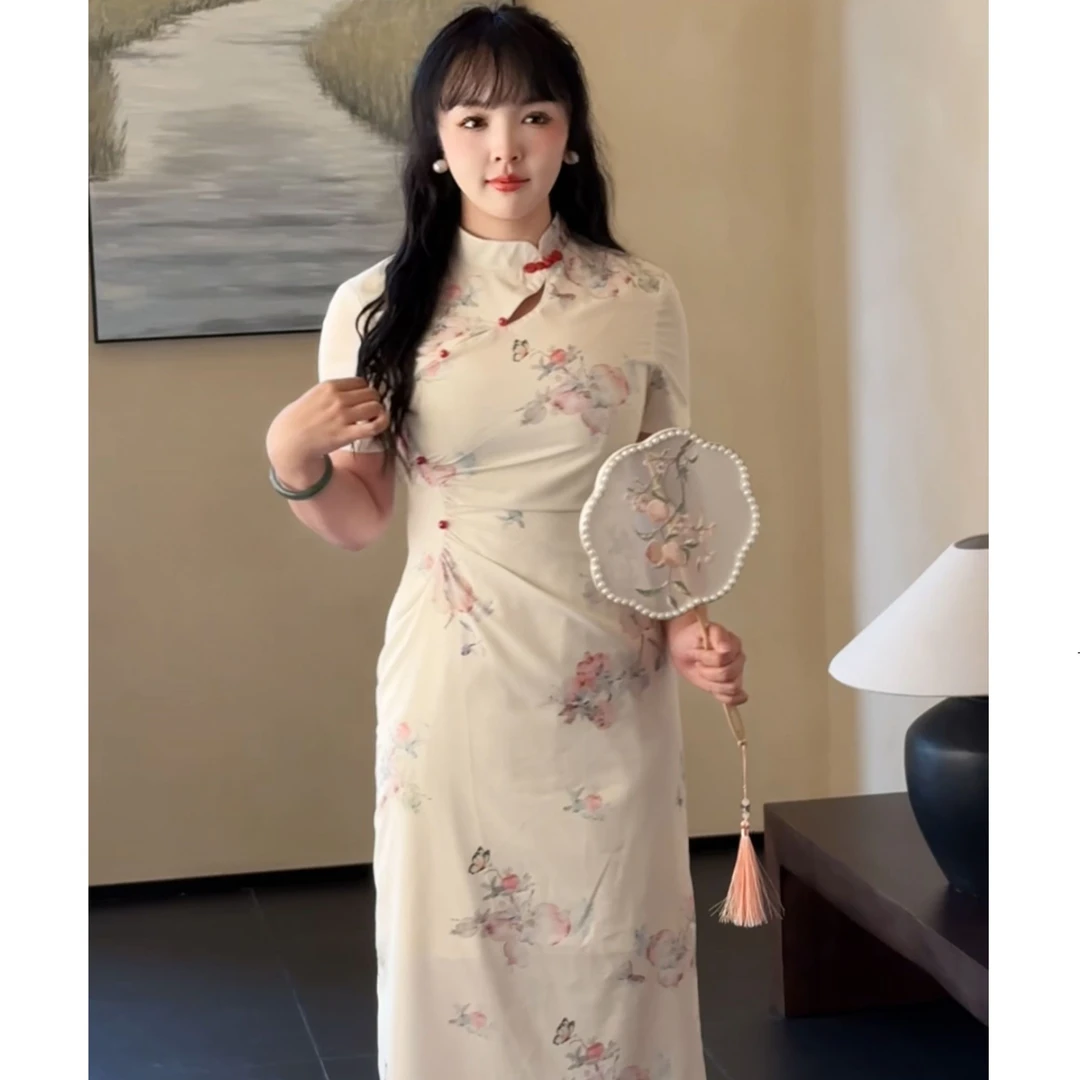 【现货】胭脂新中式复古国风改良褶皱日常连衣裙2024年夏季少女8996