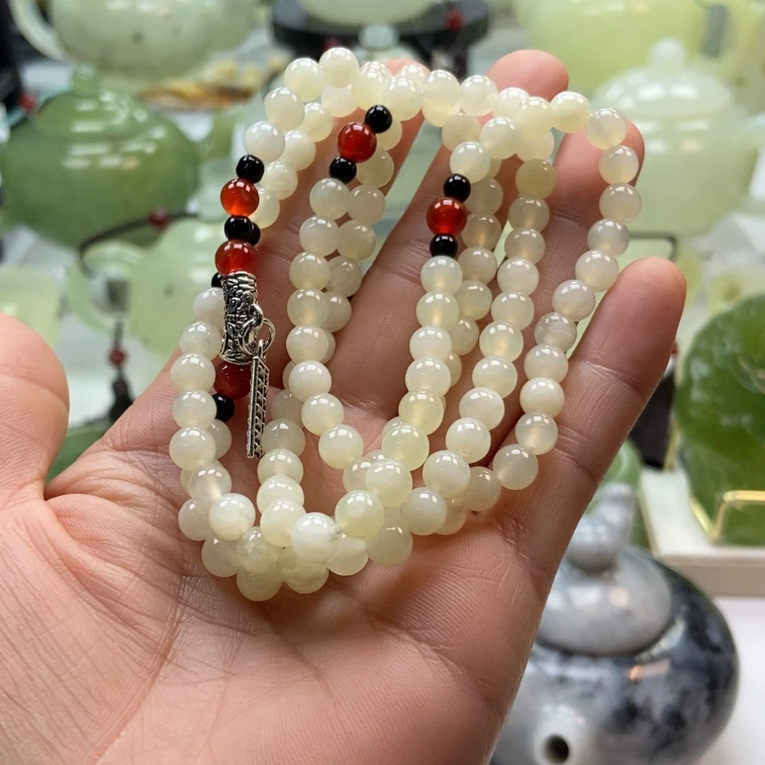 蛇纹石玉手链未镶嵌