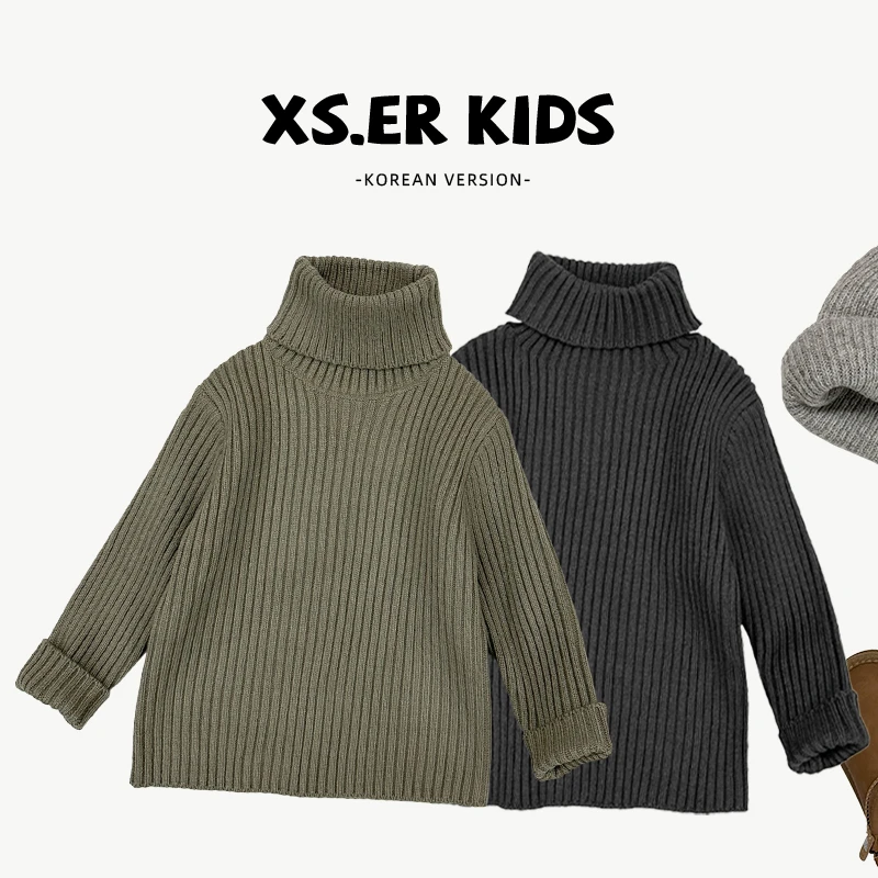 【小首尔】现货-男女童休闲韩系针织衫春季百搭宽松毛衣hbb6580