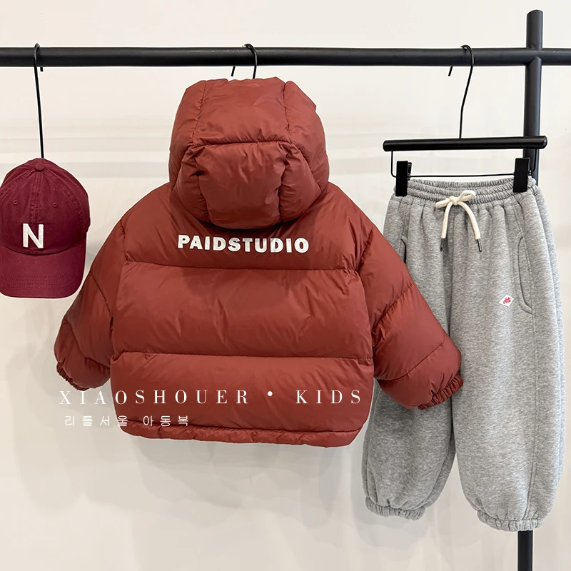 【小首尔】现货-qc7可拆卸帽男童90白鸭绒羽绒服外套HBB3270