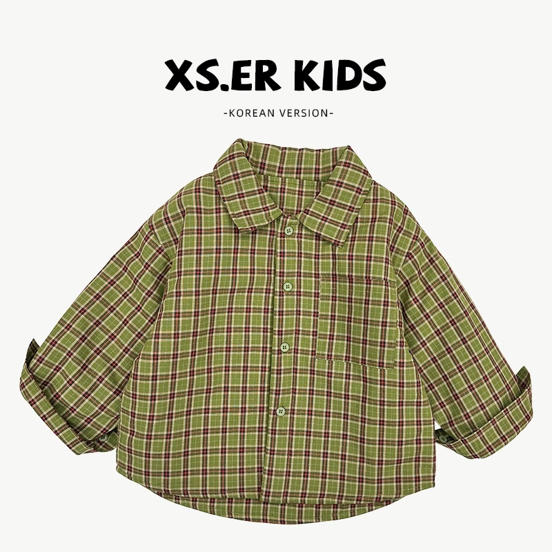 【小首尔】冬季男童韩版夹棉衬衫HBB4476