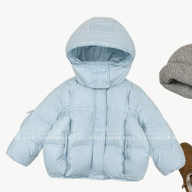 【小首尔】现货-qc7儿童保暖设计连帽棉服冬季百搭连帽外套HBB5569