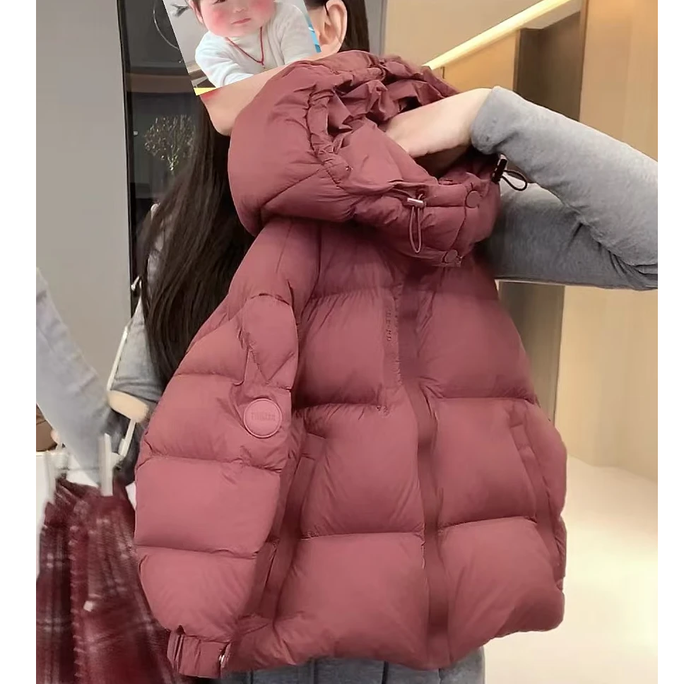 【小首尔】【90白鸭绒】羽绒服男女童冬装连帽保暖羽绒服外套SJ4881