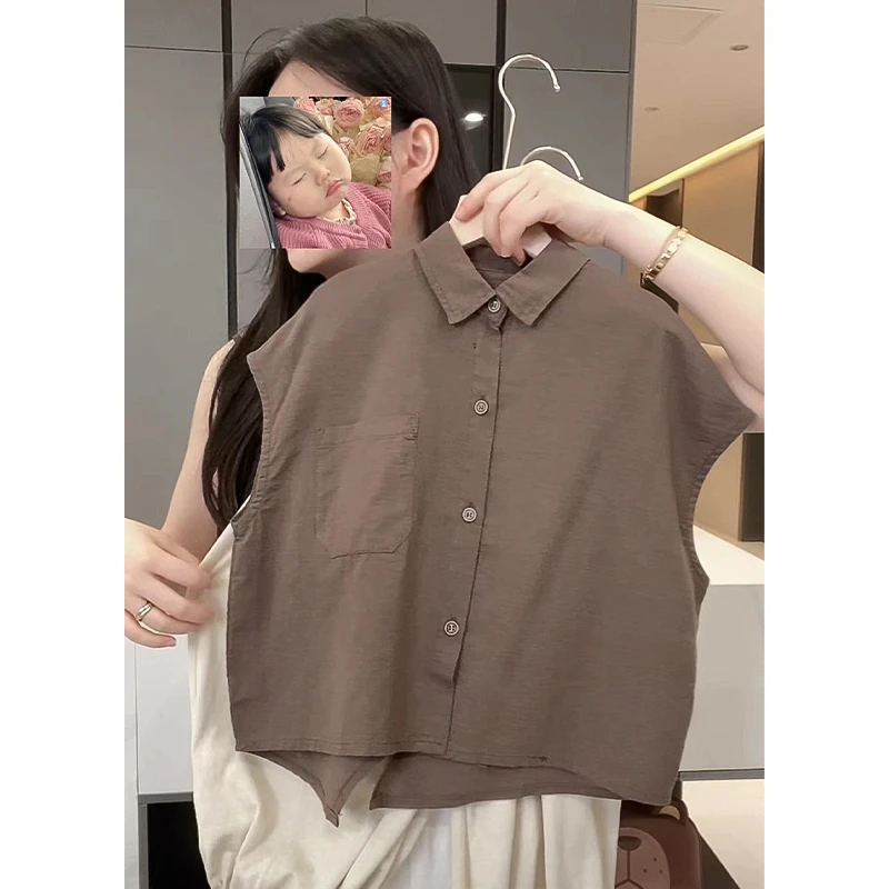 【小首尔】现货-男童简约韩版纯色短袖衬衫夏时尚百搭衬衣HBB5487